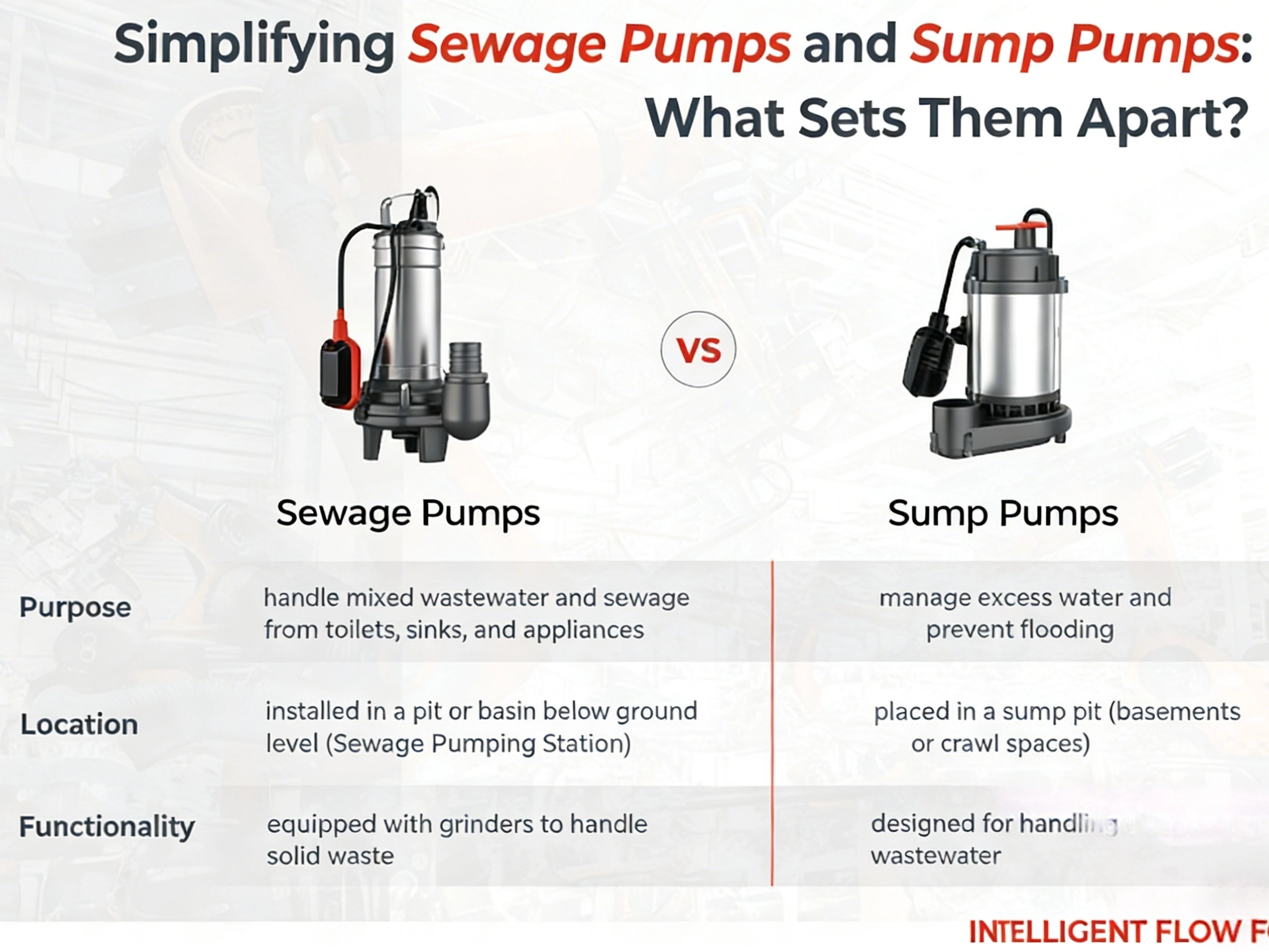 Sewage Pump Vs. Sump Pump: What’s The Difference?